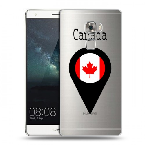 Полупрозрачный дизайнерский пластиковый чехол для Huawei Mate S Флаг Канады