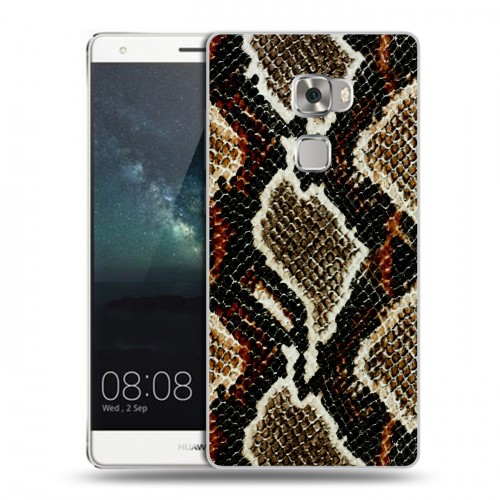 Дизайнерский пластиковый чехол для Huawei Mate S Кожа змей