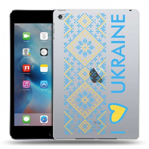 Полупрозрачный дизайнерский пластиковый чехол для Ipad Mini 4 Флаг Украины