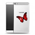 Полупрозрачный дизайнерский пластиковый чехол для Lenovo Phab Plus Флаг Турции