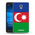 Дизайнерский пластиковый чехол для Alcatel OneTouch Pixi First Флаг Азербайджана