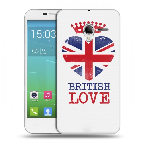Дизайнерский силиконовый чехол для Alcatel One Touch POP 3 5 British love