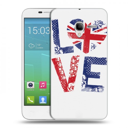 Дизайнерский силиконовый чехол для Alcatel One Touch POP 3 5 British love
