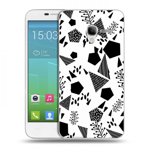 Дизайнерский силиконовый чехол для Alcatel One Touch POP 3 5 Черно-белые тенденции
