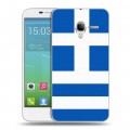 Дизайнерский силиконовый чехол для Alcatel One Touch POP 3 5 Флаг Греции
