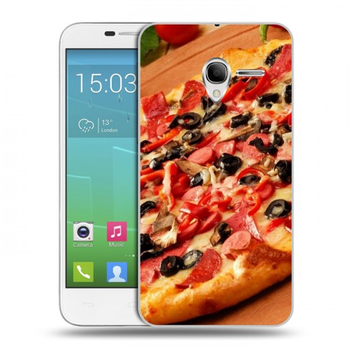 Дизайнерский силиконовый чехол для Alcatel One Touch POP 3 5 Пицца