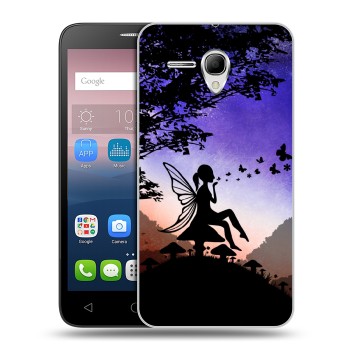 Дизайнерский силиконовый чехол для Alcatel One Touch POP 3 5.5 Фантастические силуэты (на заказ)