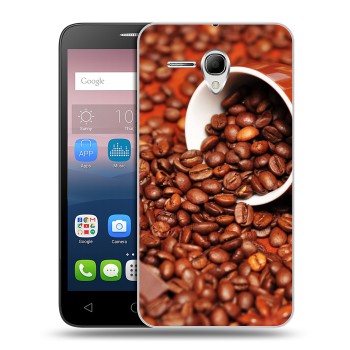 Дизайнерский силиконовый чехол для Alcatel One Touch POP 3 5.5 кофе текстуры (на заказ)