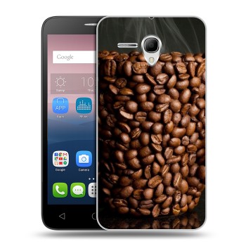 Дизайнерский силиконовый чехол для Alcatel One Touch POP 3 5.5 кофе текстуры (на заказ)