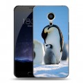 Дизайнерский силиконовый чехол для Meizu Pro 5 Пингвины