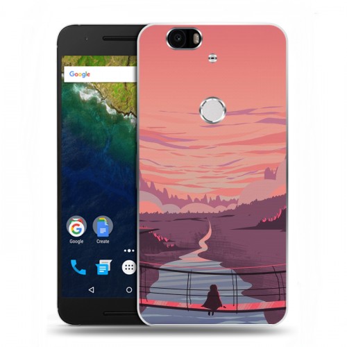 Дизайнерский силиконовый чехол для Google Huawei Nexus 6P Романтика путешествий