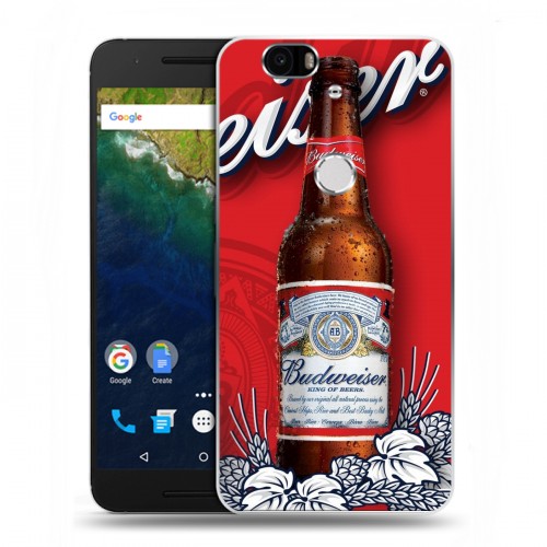 Дизайнерский силиконовый чехол для Google Huawei Nexus 6P Budweiser
