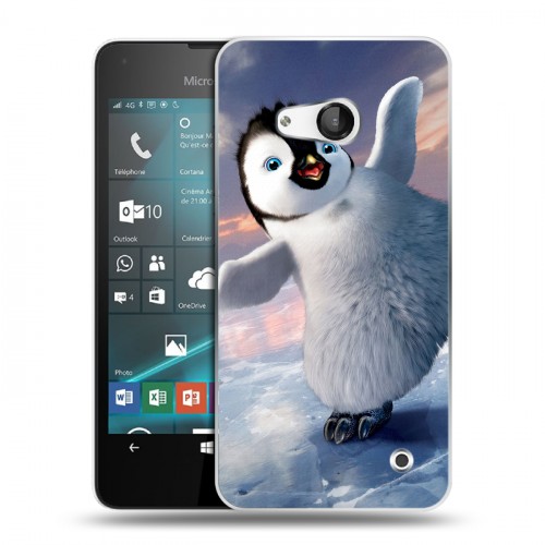 Дизайнерский пластиковый чехол для Microsoft Lumia 550 Пингвины