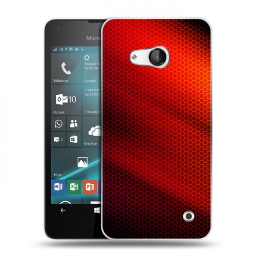 Дизайнерский пластиковый чехол для Microsoft Lumia 550 Абстракции Сетка