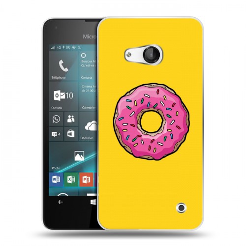 Дизайнерский пластиковый чехол для Microsoft Lumia 550 Симпсоны