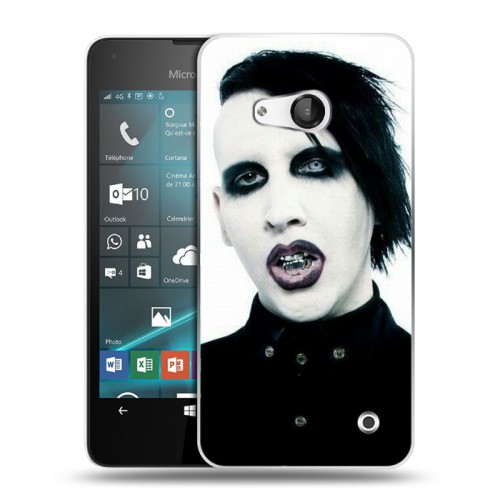 Дизайнерский пластиковый чехол для Microsoft Lumia 550  Мэрилин Мэнсон