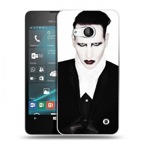 Дизайнерский пластиковый чехол для Microsoft Lumia 550  Мэрилин Мэнсон