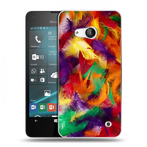 Дизайнерский пластиковый чехол для Microsoft Lumia 550 Перья