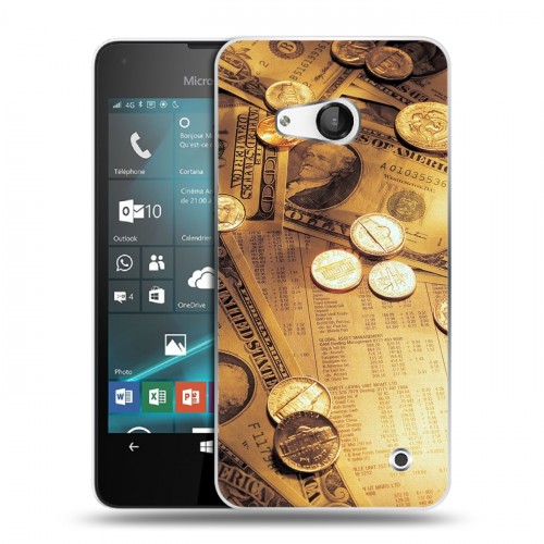 Дизайнерский пластиковый чехол для Microsoft Lumia 550 Текстуры денег
