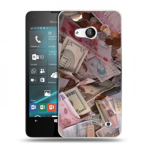 Дизайнерский пластиковый чехол для Microsoft Lumia 550 Текстуры денег