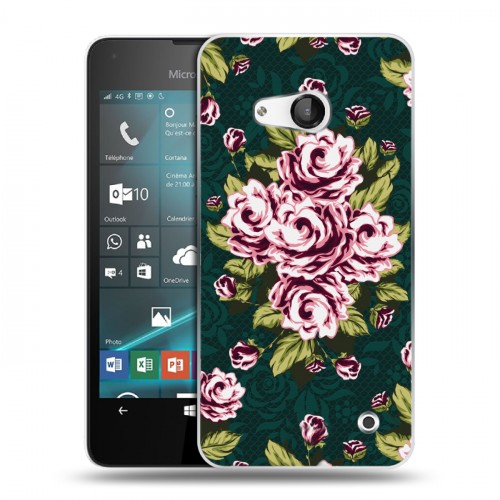 Дизайнерский пластиковый чехол для Microsoft Lumia 550 Цветочный арт-деко