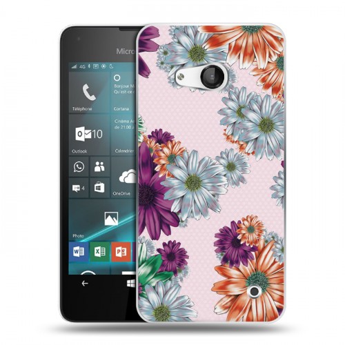 Дизайнерский пластиковый чехол для Microsoft Lumia 550 Цветочный арт-деко
