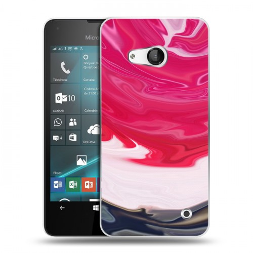 Дизайнерский пластиковый чехол для Microsoft Lumia 550 Цветные агаты