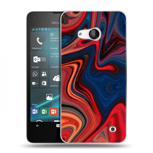 Дизайнерский пластиковый чехол для Microsoft Lumia 550 Размытые краски