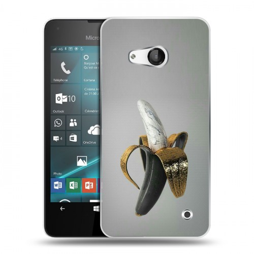 Дизайнерский пластиковый чехол для Microsoft Lumia 550 Черное золото