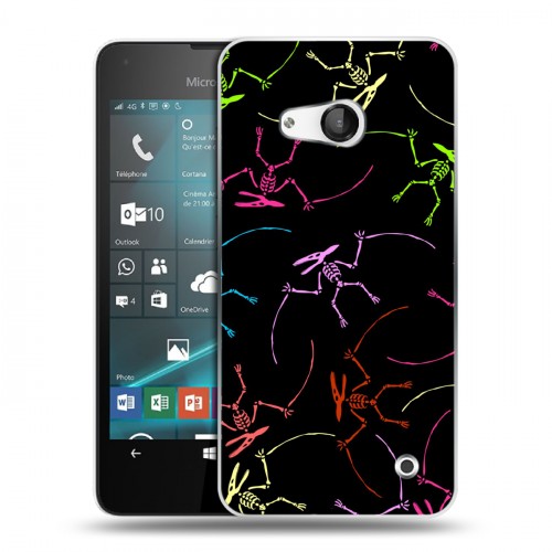 Дизайнерский пластиковый чехол для Microsoft Lumia 550 Узоры динозавров