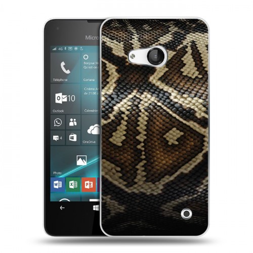 Дизайнерский пластиковый чехол для Microsoft Lumia 550 Кожа змей