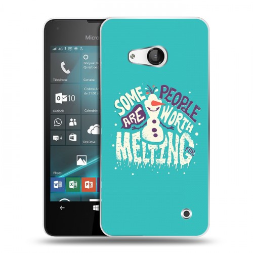 Дизайнерский пластиковый чехол для Microsoft Lumia 550 Холодное сердце