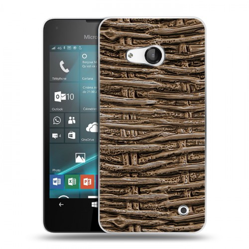 Дизайнерский пластиковый чехол для Microsoft Lumia 550 Плетеные текстуры