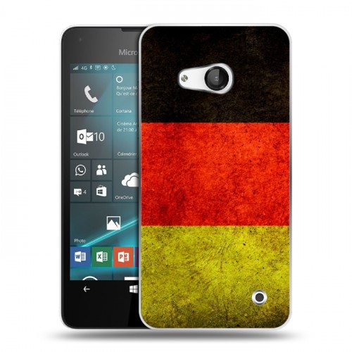 Дизайнерский пластиковый чехол для Microsoft Lumia 550 Флаг Германии