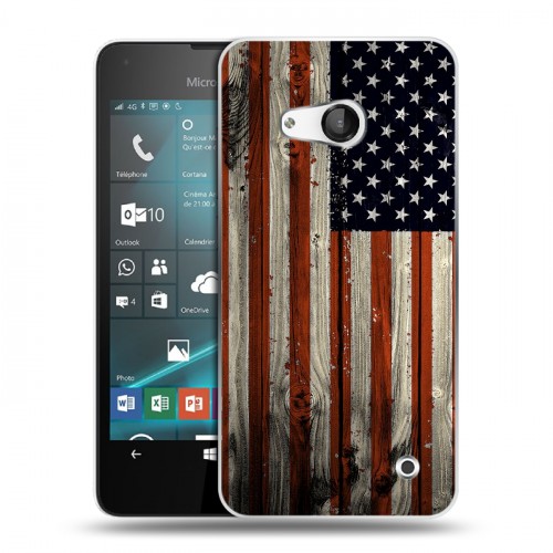 Дизайнерский пластиковый чехол для Microsoft Lumia 550 Флаг США