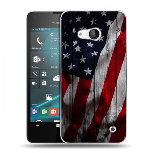 Дизайнерский пластиковый чехол для Microsoft Lumia 550 Флаг США