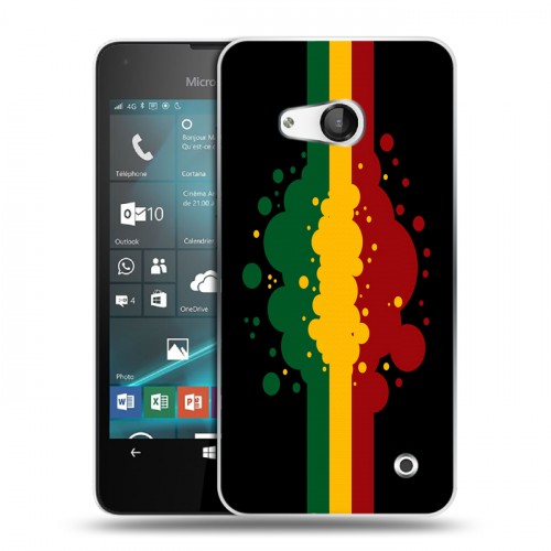 Дизайнерский пластиковый чехол для Microsoft Lumia 550 Флаг Раста