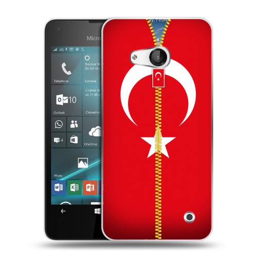Дизайнерский пластиковый чехол для Microsoft Lumia 550 Флаг Турции