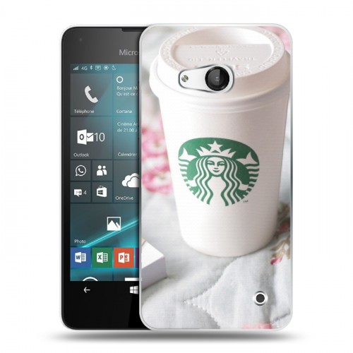 Дизайнерский пластиковый чехол для Microsoft Lumia 550 Кофе напиток