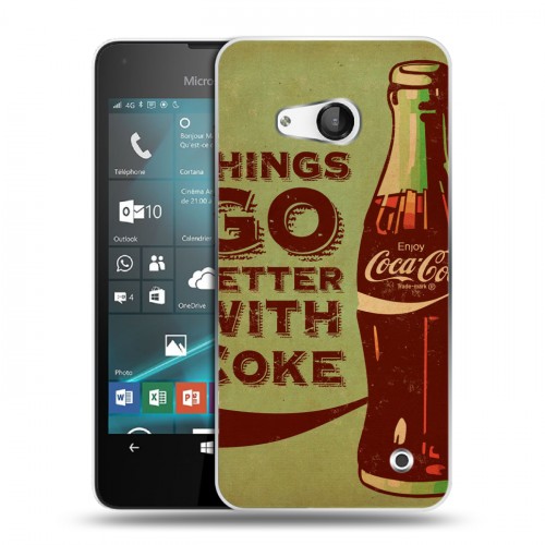 Дизайнерский пластиковый чехол для Microsoft Lumia 550 Coca-cola