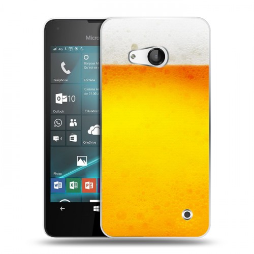 Дизайнерский пластиковый чехол для Microsoft Lumia 550 Пузырьки пива