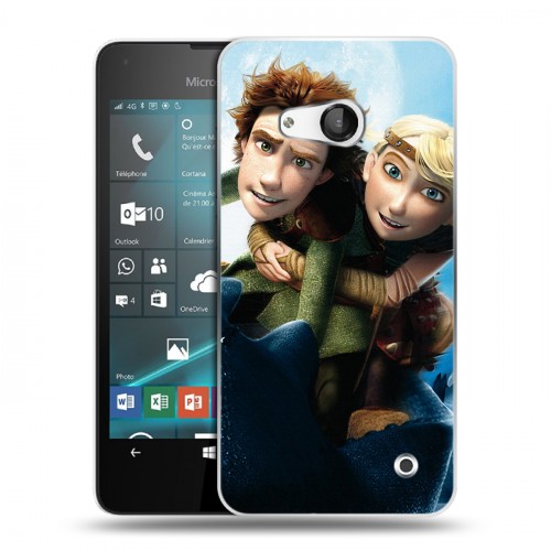 Дизайнерский пластиковый чехол для Microsoft Lumia 550 Как приручить дракона