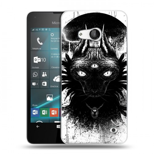 Дизайнерский пластиковый чехол для Microsoft Lumia 550 Мистические кошки