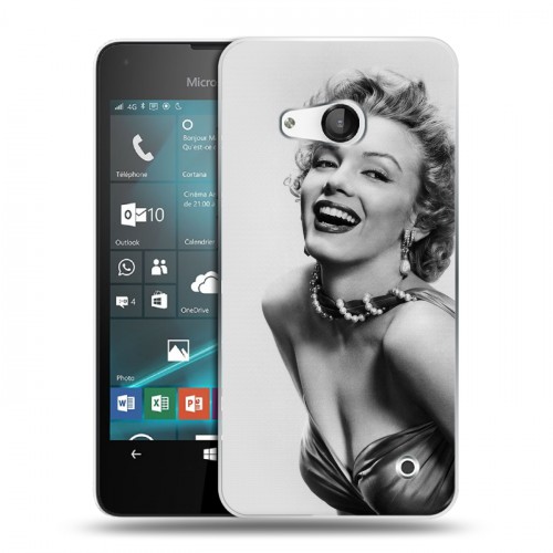 Дизайнерский пластиковый чехол для Microsoft Lumia 550 Мерлин Монро