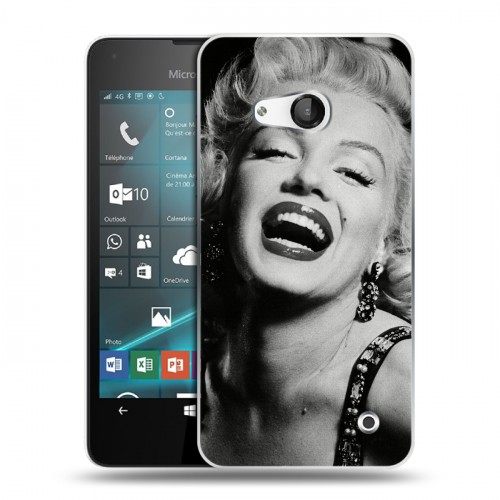 Дизайнерский пластиковый чехол для Microsoft Lumia 550 Мерлин Монро
