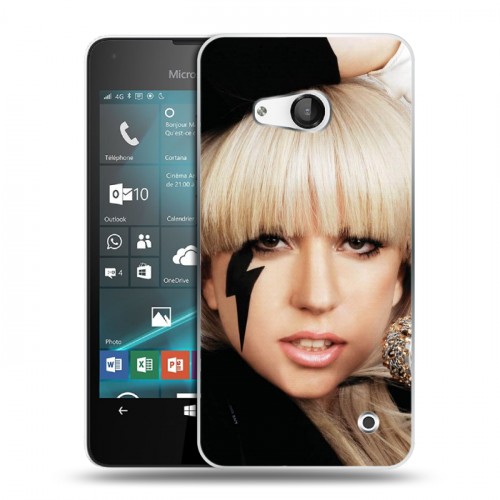 Дизайнерский пластиковый чехол для Microsoft Lumia 550 Леди Гага