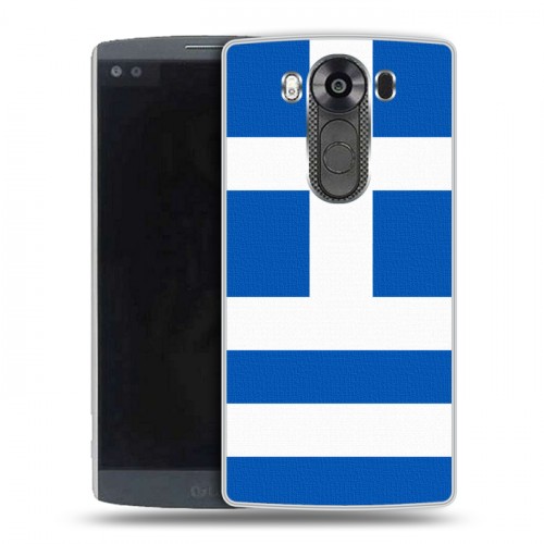 Дизайнерский пластиковый чехол для LG V10 Флаг Греции