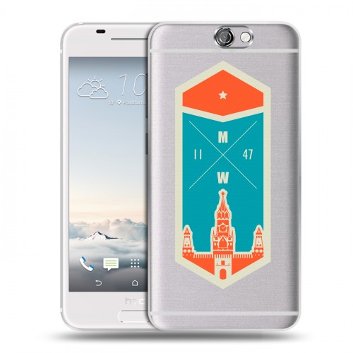Полупрозрачный дизайнерский пластиковый чехол для HTC One A9 Москва