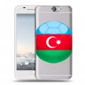 Полупрозрачный дизайнерский силиконовый чехол для HTC One A9 Флаг Азербайджана