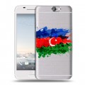 Полупрозрачный дизайнерский пластиковый чехол для HTC One A9 Флаг Азербайджана